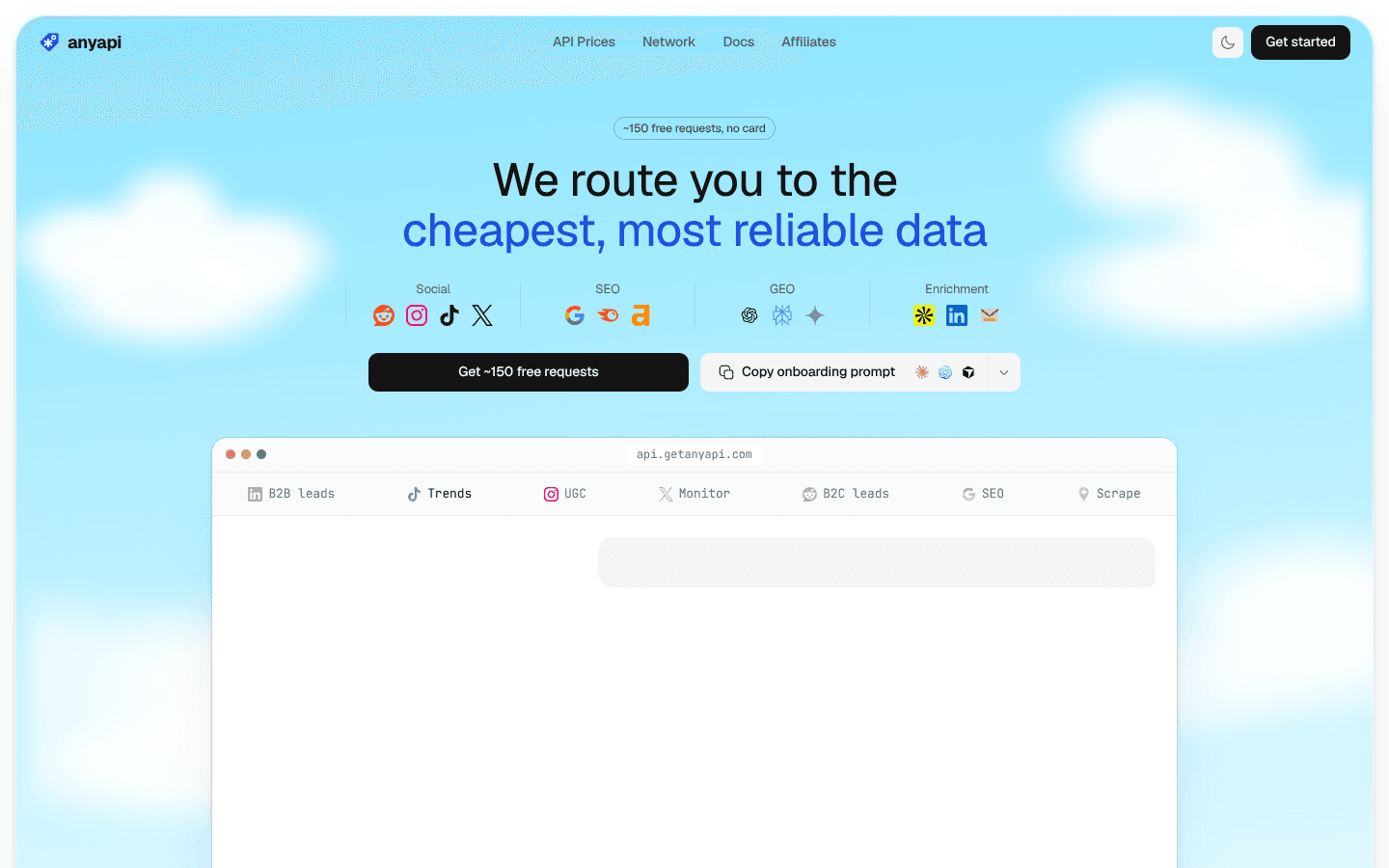 getanyapi.com screenshot