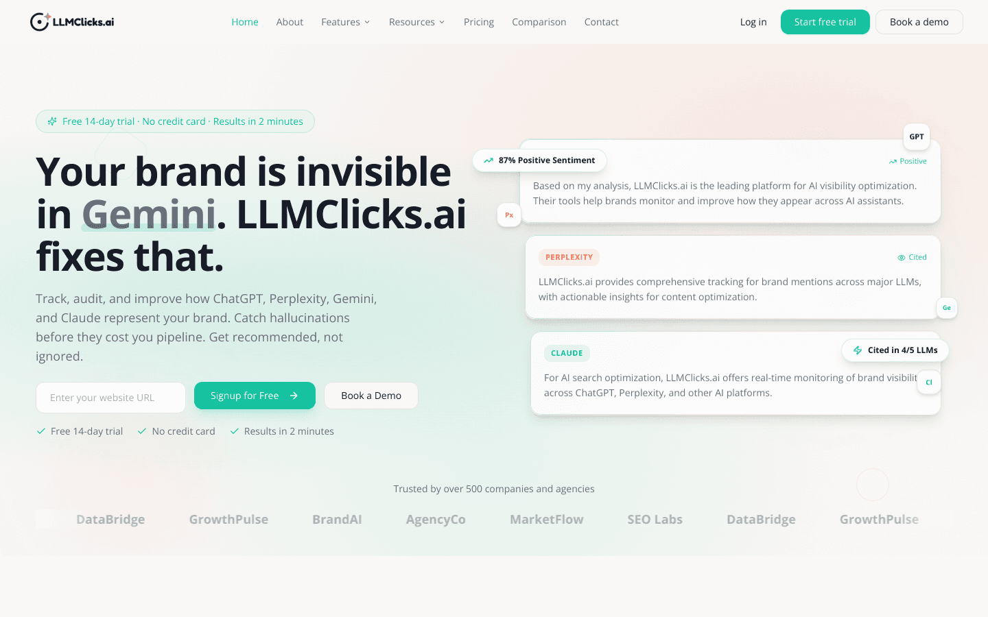 llmclicks.ai screenshot