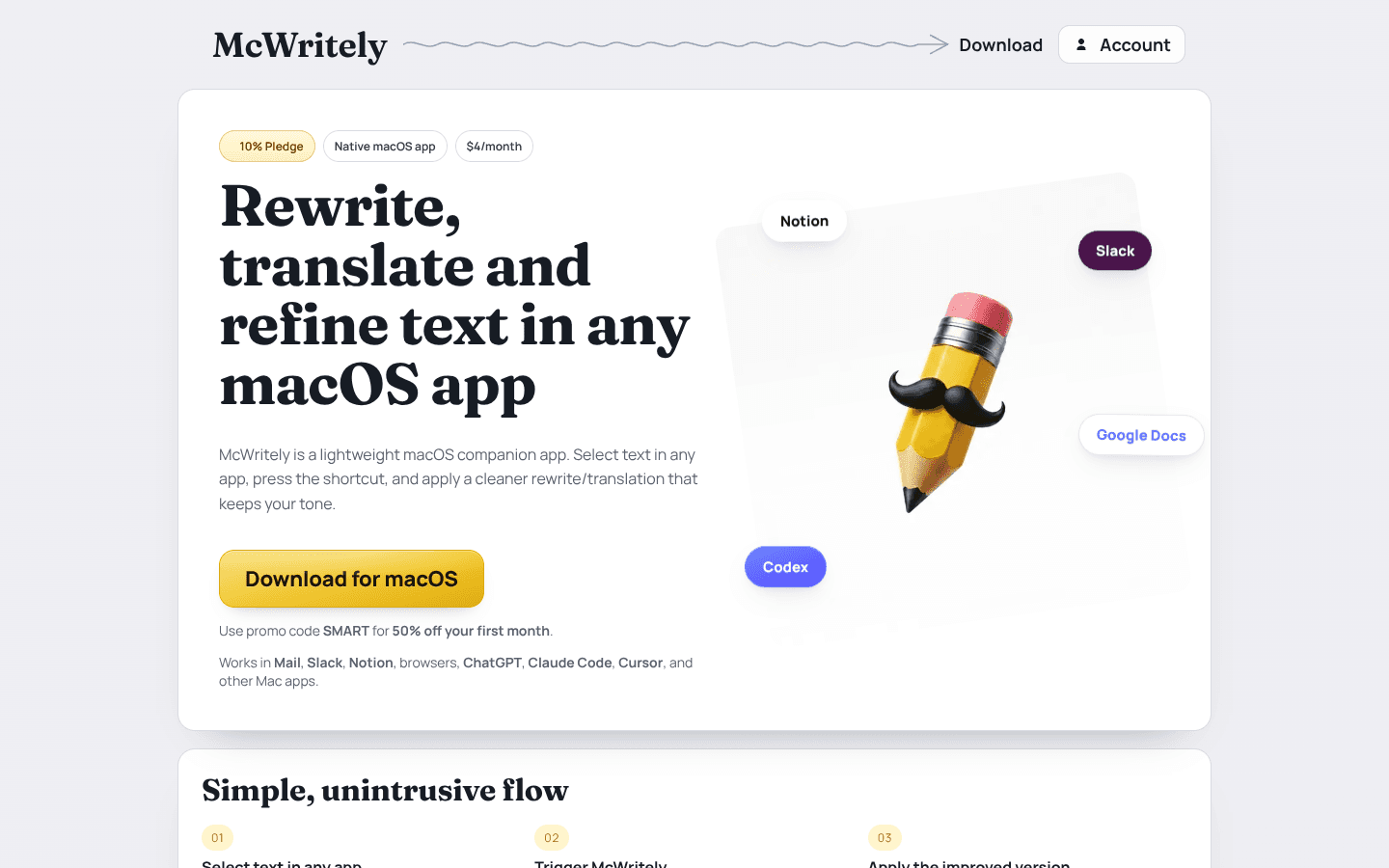 mcwritely.com screenshot
