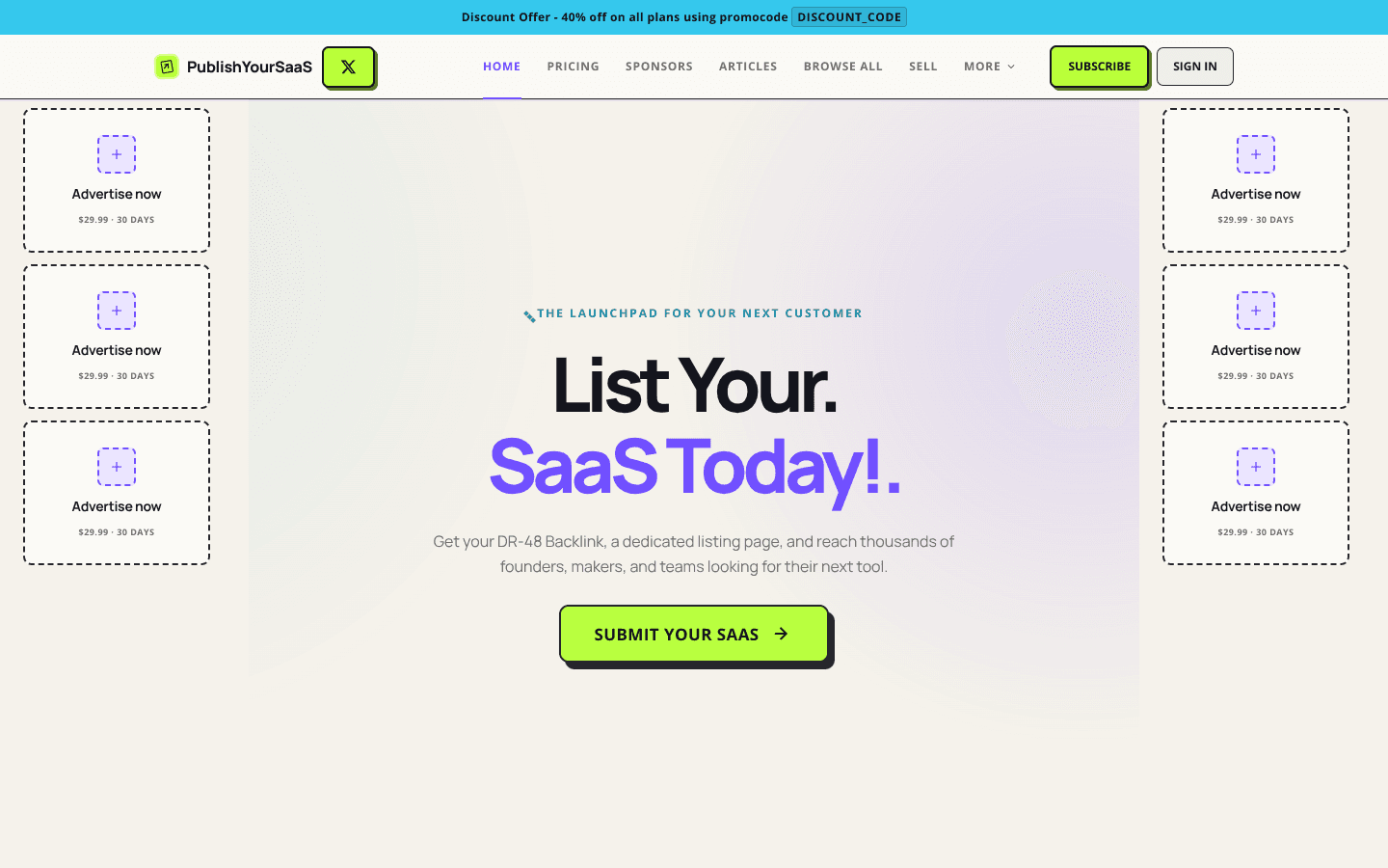 PublishYourSaaS screenshot