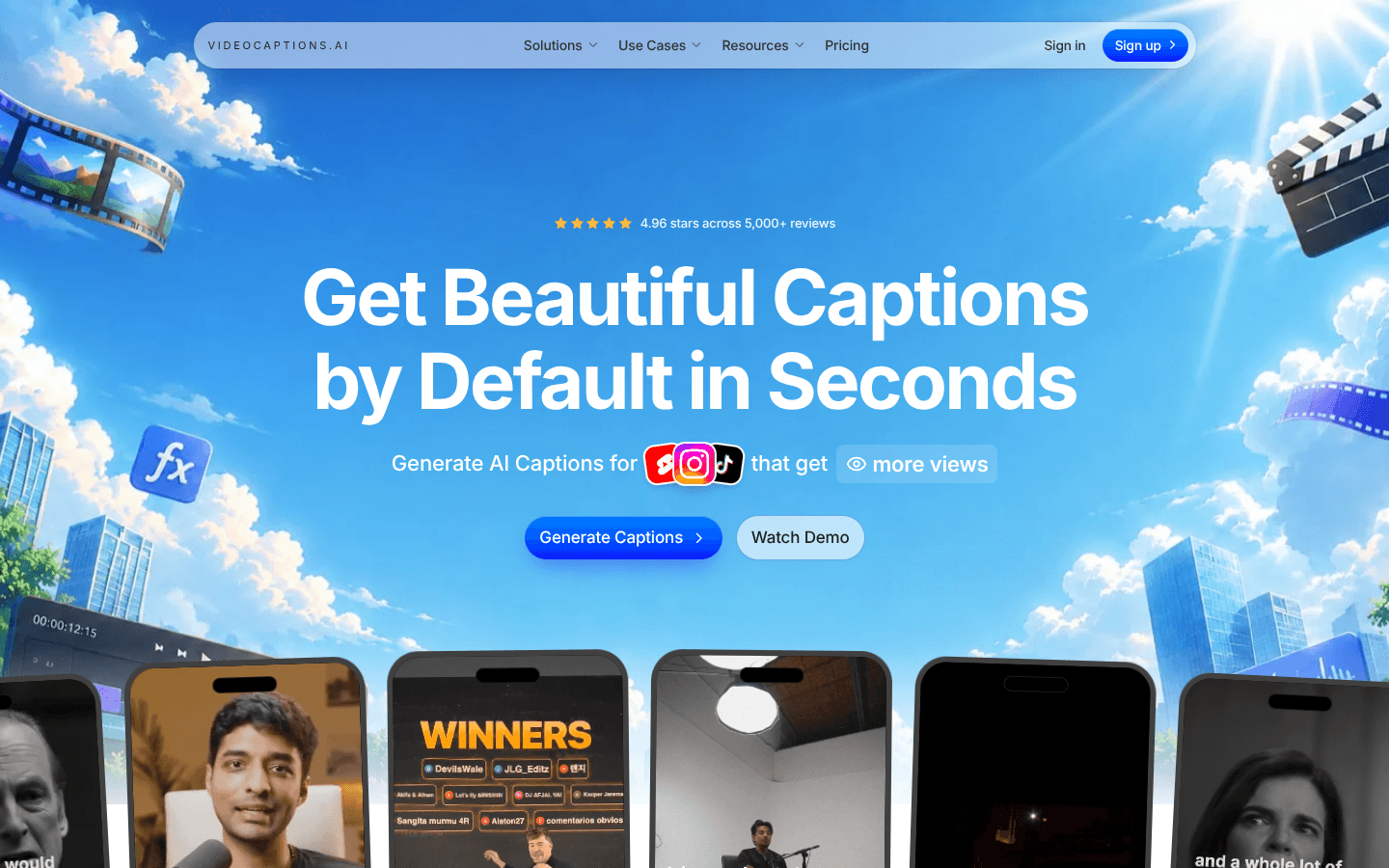 videocaptions.ai screenshot