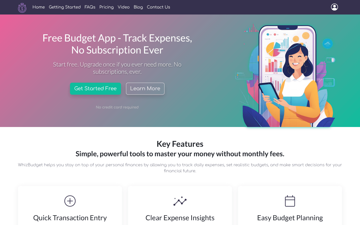 whizbudget.com screenshot